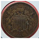 1864 USA 2 Cents