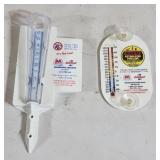 Marathon Ashland Rain Gauge Thermometer