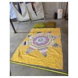 Quilt 55 x 82 and two pillows