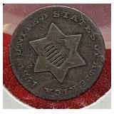 1851-O 3 Cent Silver Type I