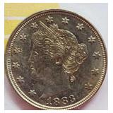 1883 Liberty Nickel without Cents