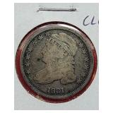 1831 Liberty Bust  Capped Dime