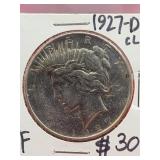 1927-D Peace Silver Dollar