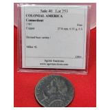 1787 Colonial America Connecticut