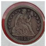 1848 Seated Liberty Dime