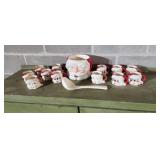 Ceramic Santa bowl and mugs
