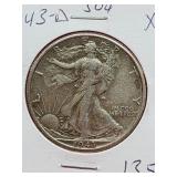 1943-D Walking Liberty Silver Half Dollar