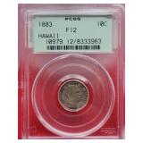 1883 Kingdom of Hawaii Silver Dime 10c