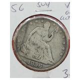 1856 Seated Liberty Half Dollar