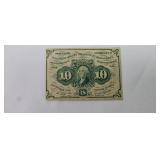 1862 10 cent postage currency