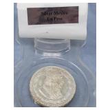 1966 Silver Mexico Un Peso,  10 percent