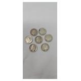7- 90%Silver Roosevelt dimes
