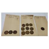 13) 1912 Lincoln Wheat Pennies