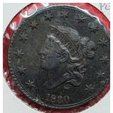 1830 Coronet Head One Cent