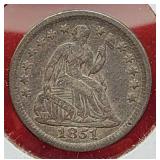 1851-O Seated Liberty Half Dime