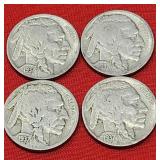 4-1937 Buffalo Nickels