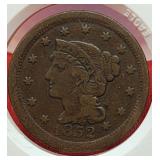1852 Braided Hair One Cent