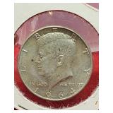 1964-D Kennedy Silver Half Dollar 90%