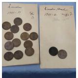 15) 1911 Lincoln Wheat Pennies