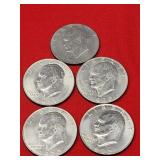 3-1972, 1-1971, 1-BICENTENNIAL EISENHOWER DOLLARS