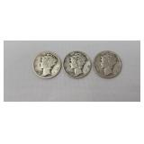 1-1923 Mercury Dime 2-1941 Mercury Dimes