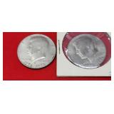 2-1776-1976 Bicentennial Kennedy Half Dollars