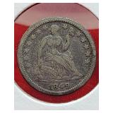 1849 Seated Liberty Half Dime