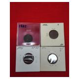 1882, 1885, 1893, 1894 Indian Head Pennies