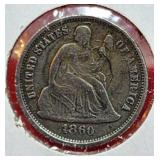 1860 Seated Liberty Dime