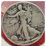 1939-D Walking Liberty Half dollar