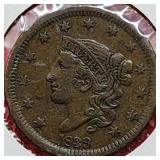 1839 Coronet Head Large Cent. HEAD OF 1938