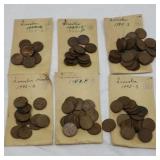 124)  1942 and 44 Lincoln Wheat Pennies
