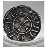 Crusader Genoa Italy silver coin 1139-1339AD