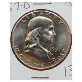1957-D Franklin Silver Half Dollar