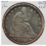 1853 Seated Liberty Half dollar  with Arrows