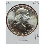 1960 Franklin silver half dollar