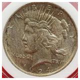 1924 Peace Silver Dollar