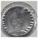 1883 Victoria Dei Gratia Regina Canadian one cent