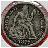 1877 Seated Liberty Dime