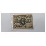 1863 5 cent U.S. Fractional currency