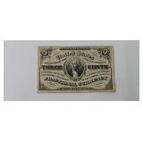 1863 3 cent Fractional currency  bill