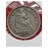 1857 Seated Half Dime