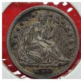 1839 Seated Liberty Half Dime