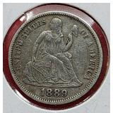 1889 Seated Liberty Dime
