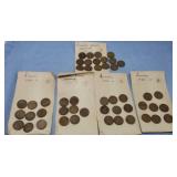 32)  1920,  16) 1921 Lincoln Wheat Pennies