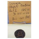 Ferrara, Crapal Quattrino Paul V, 1605-21