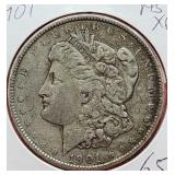 1901 Morgan Silver Dollar