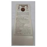 1973 D Lincoln Kennedy Penny Stamped with John F.