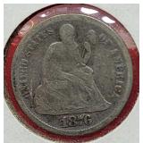 1876-S Seated Liberty Dime