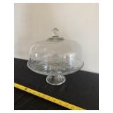 Anchor Hocking clear glass cake dish